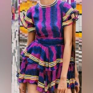 Celia B singapore elektra cha cha print dress ric-rac trim details CeliaB